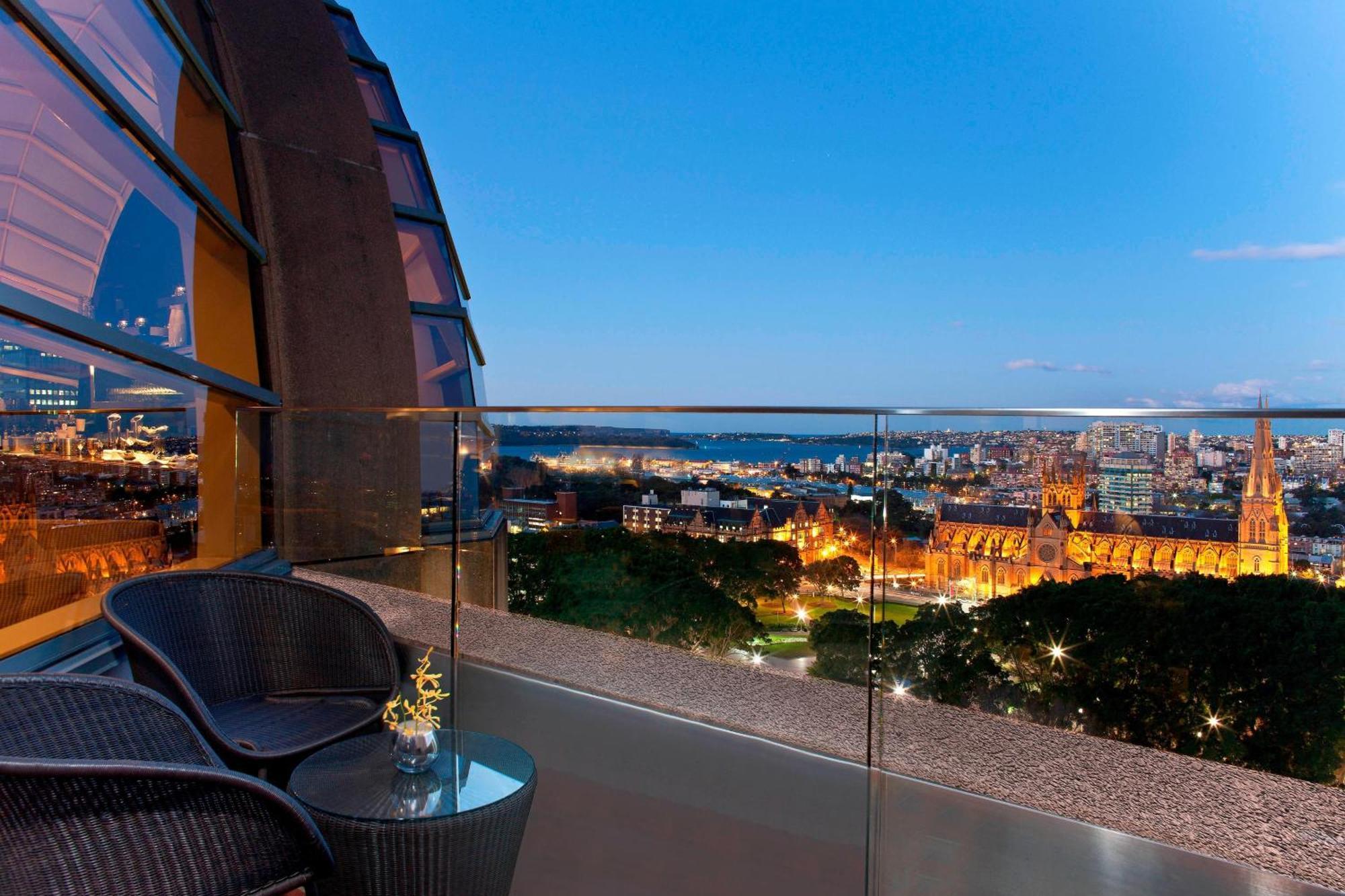 Sheraton Grand Sydney Hyde Park Exterior foto View from the rooftop
